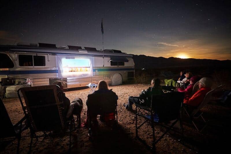 How to Set Up an Outdoor Movie While Camping Feature