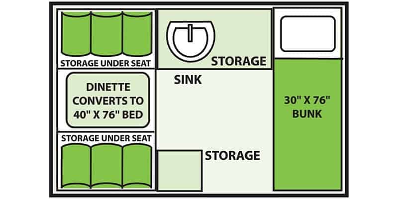 Best Popup Campers for Beginners Aliner Scout Lite Floorplan