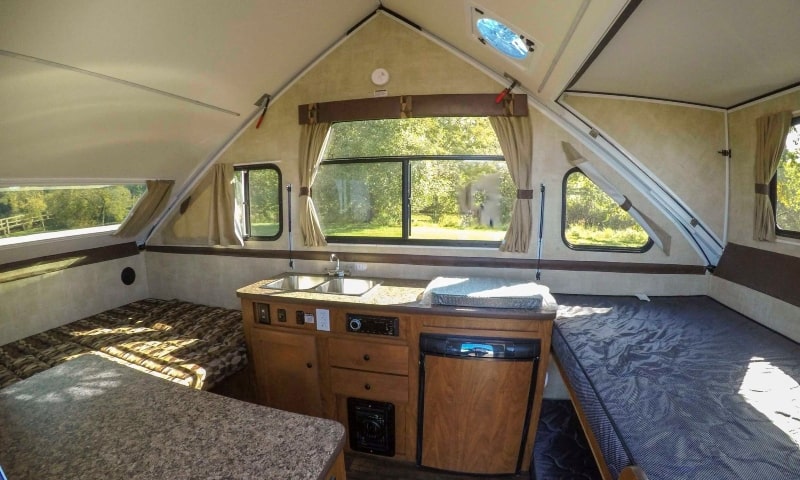 Best Popup Campers for Beginners Chalet Trailer LTW Interior