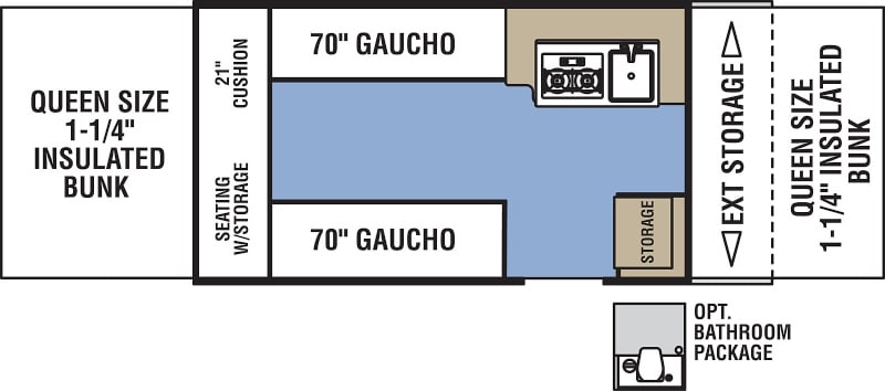 Best Popup Campers for Beginners Coachmen Clipper 123LS Floorplan