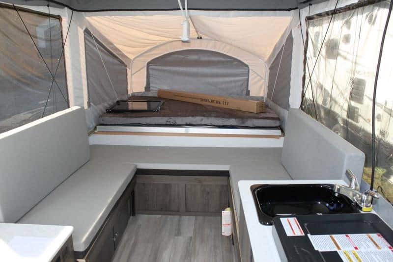 Best Popup Campers for Beginners Coachmen Clipper 123LS Interior