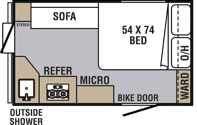 Best Popup Campers for Beginners Coachmen Viking Express 12.0 TD MAX Floorplan