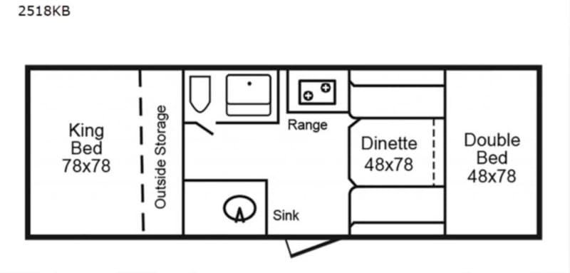 Best Popup Campers for Beginners Trailmanor 2518KB Floorplan