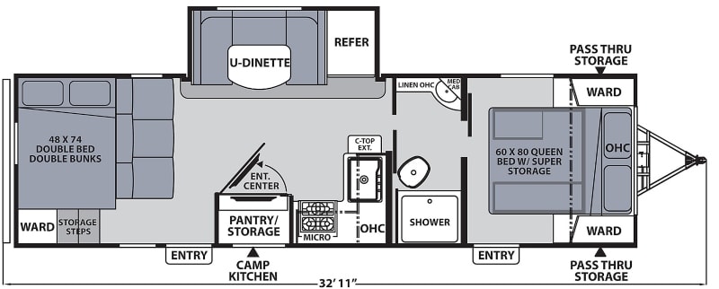 Travel Trailers For Families Travel Trailers for a Family of 4 Coachmen Apex Ultra-Lite 266BHS Floorplan