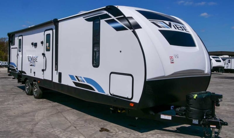 Travel Trailers For Families Travel Trailers for a Family of 5 Forest River Vibe 32BH Exterior
