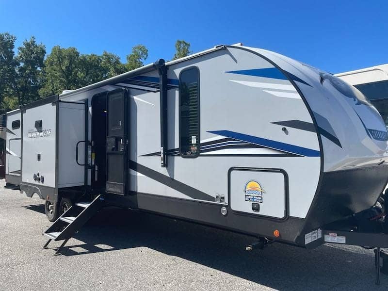 Travel Trailers For Families Travel Trailers for Full-Time Families Forest River Cherokee Alpha Wolf 33BH-L Exterior