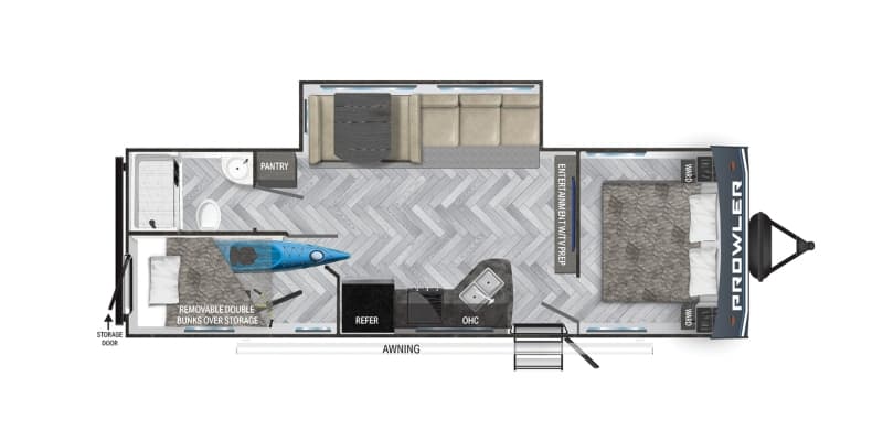 Travel Trailers for ½ Ton Trucks Heartland Prowler 271BR Floorplan