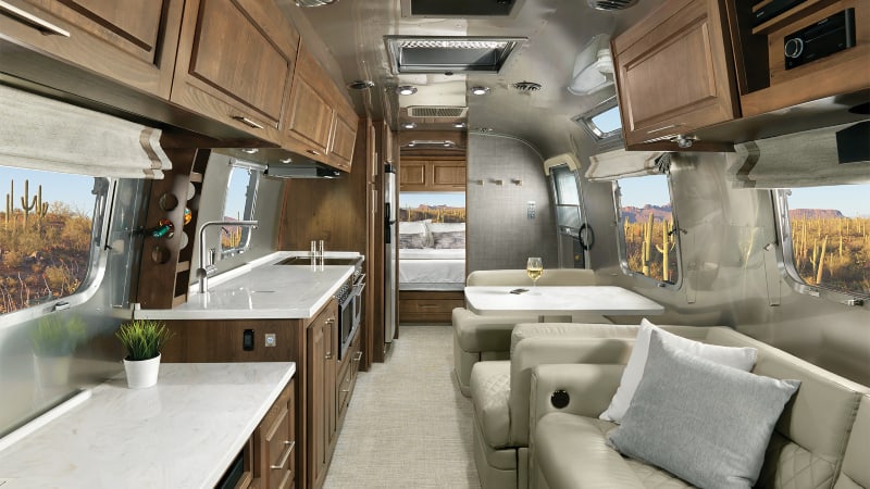 Travel Trailers For Families Overall Travel Trailers for Families Airstream Classic 33FB Interior
