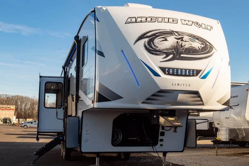 Travel Trailers For Families Travel Trailers for a Family of 6 Cherokee Arctic Wolf 327MB Exterior