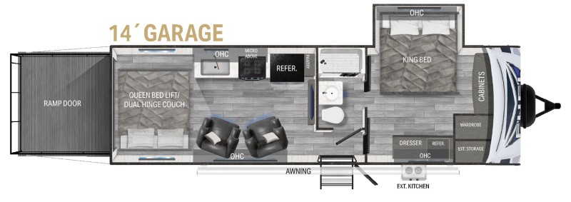 Travel Trailer With No Dinette Heartland Fuel F260 Floorplan