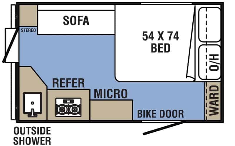 Travel Trailers Without Bathrooms Coachmen Clipper 12.0TD MAX Floorplan