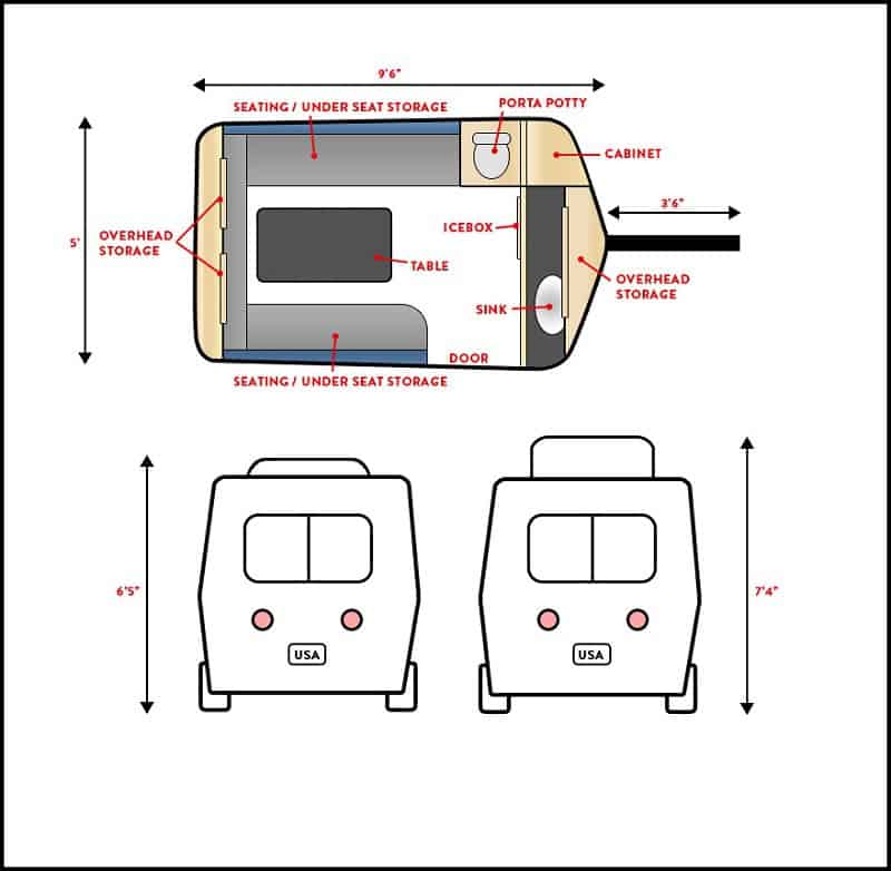 Travel Trailers Without Bathrooms Meerkat Trailer Floorplan