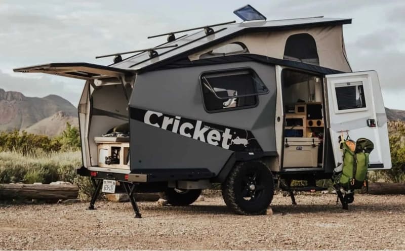 Travel Trailers Without Bathrooms  TAXA Outdoors Cricket Habitat Exterior