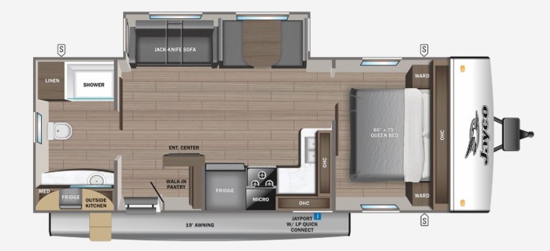 Travel Trailers for ½ Ton Trucks Jayco Jay Feather 25RB Floorplan