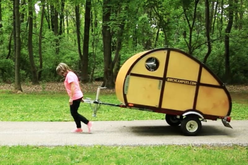 Birch Campers Sprig Person Pulling by Hand