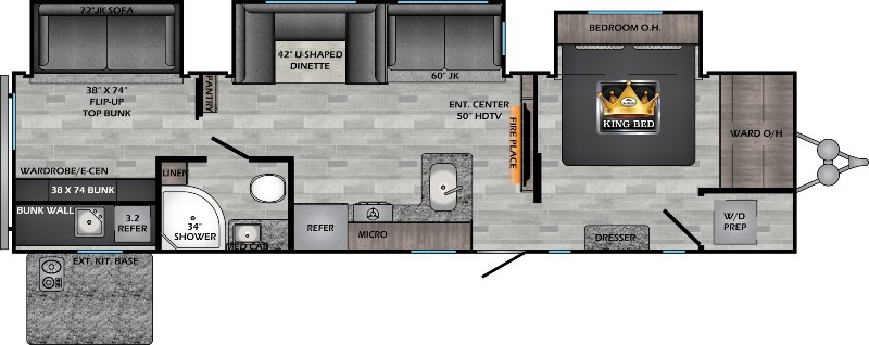 Crossroads Zinger ZR340BH Floorplan