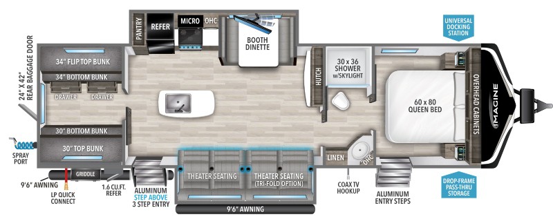 Grand Design Imagine 3210BH Floorplan