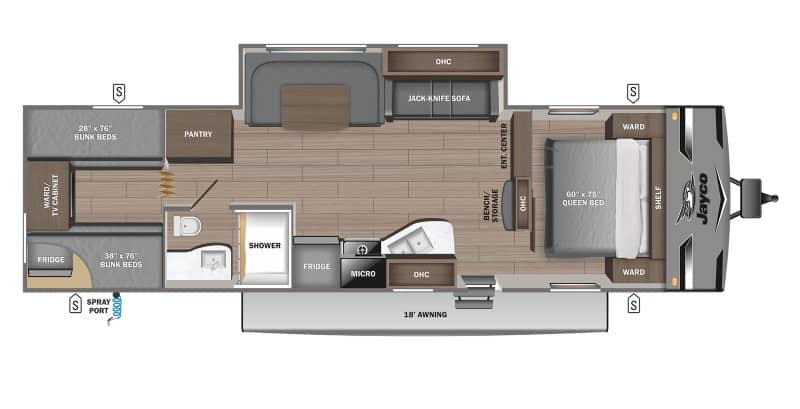 Jayco Jay Flight 294QBS Floorplan