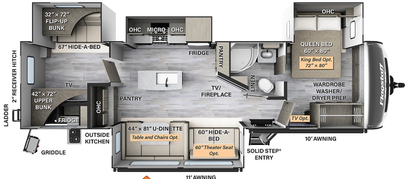 Flagstaff Classic 832BWS Floorplan