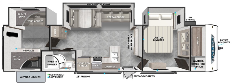 Forest River Salem 33TS Floorplan