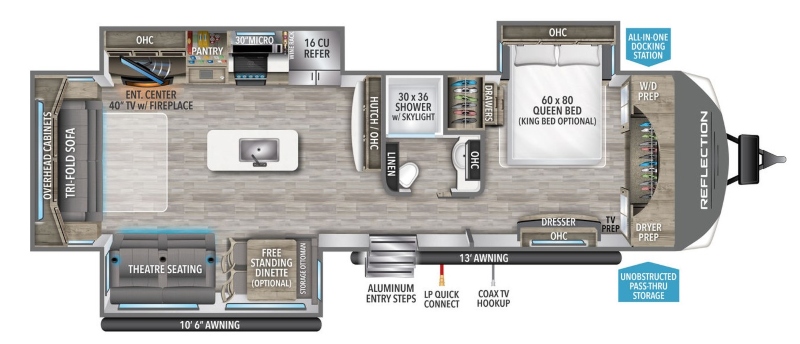 Grand Design Reflection 315RLTS Floorplan