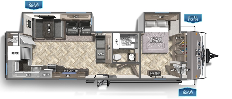 Palomino Puma 30RKQS Floorplan