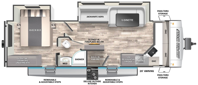 Cherokee Alpha Wolf 28FKK-L Floorplan