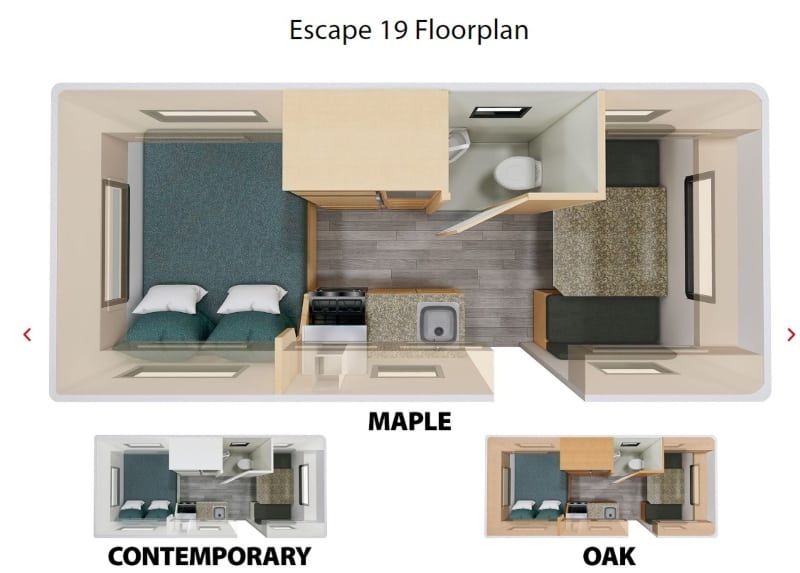 Escape Trailers 19 Floorplan 