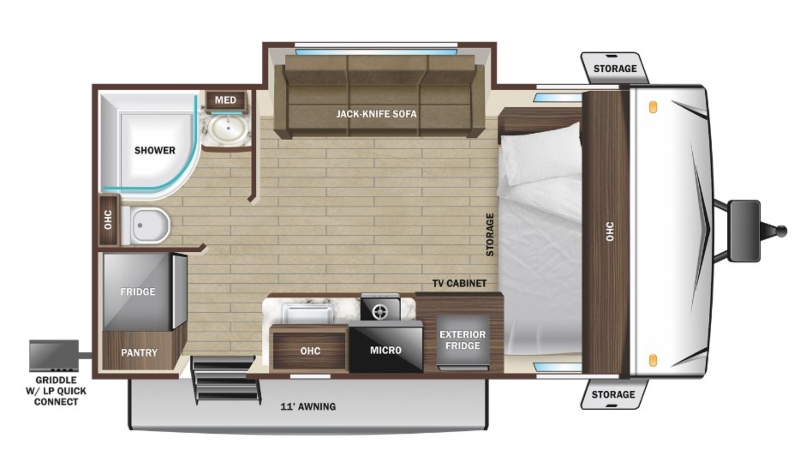 Highland Ridge Range Lite Air 16FBS Floorplan