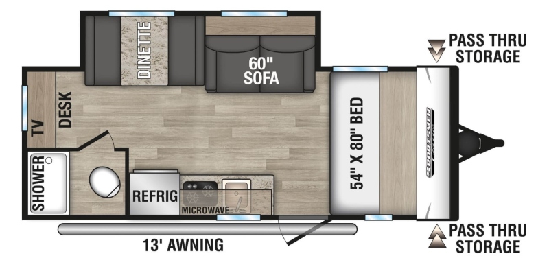 KZ Sportsmen Classic 181SS Floorplan