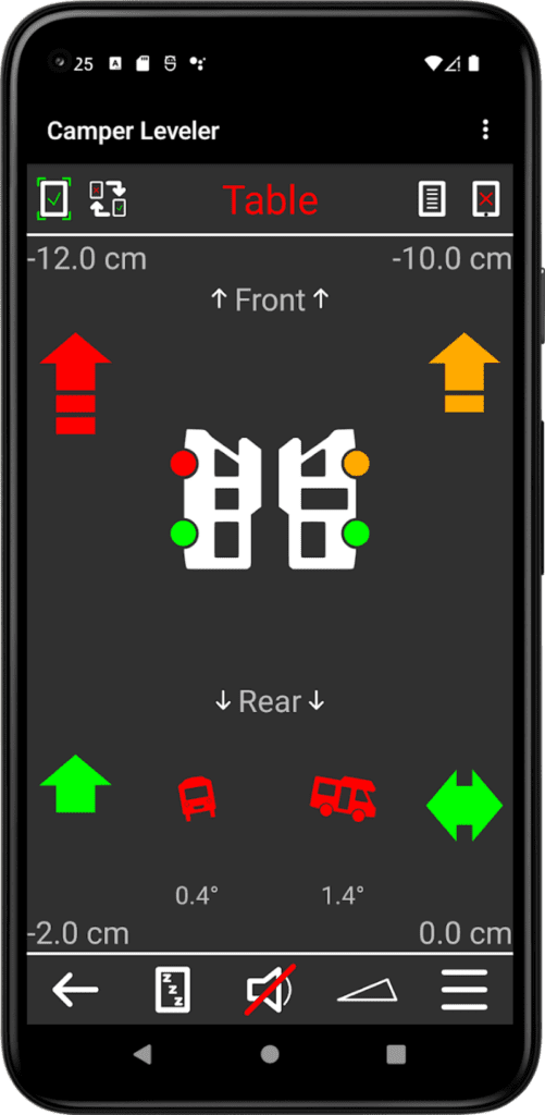 Camper Leveler App Camper Leveler