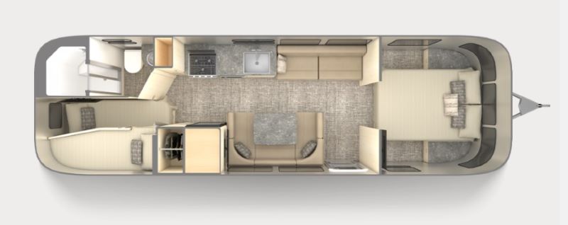 Airstream Flying Cloud 30FB Bunk Floorplan