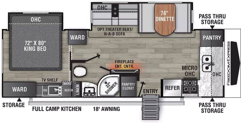 Coachmen Freedom Express Ultra Lite 259FKDS Floorplan