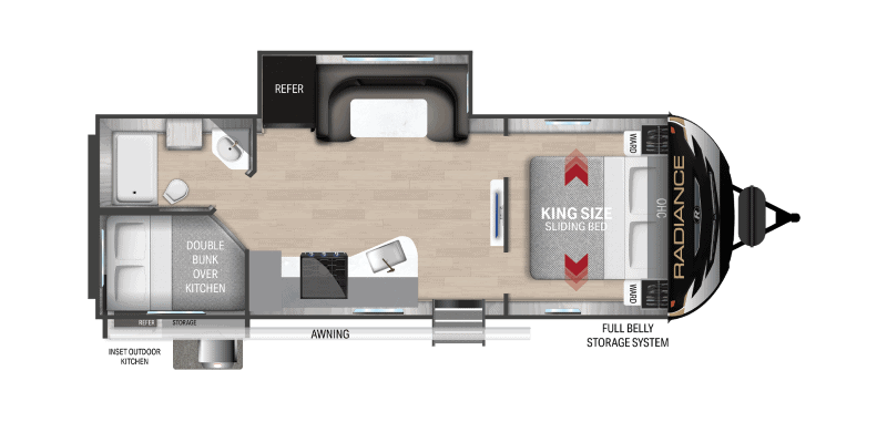 Cruiser RV Radiance R-25BH Floorplan