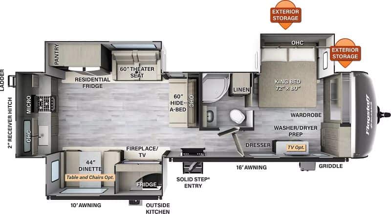 Flagstaff Classic 832RKSB Floorplan