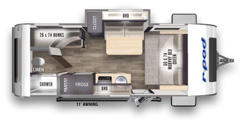 Forest River R Pod RP 193 Floorplan