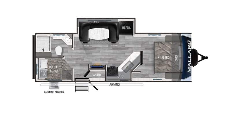 Heartland Mallard M251BH Floorplan