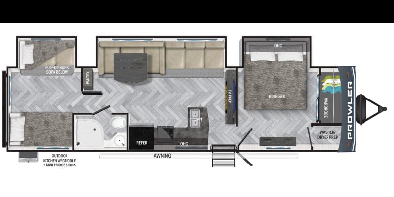 Heartland Prowler 335SBH Floorplan