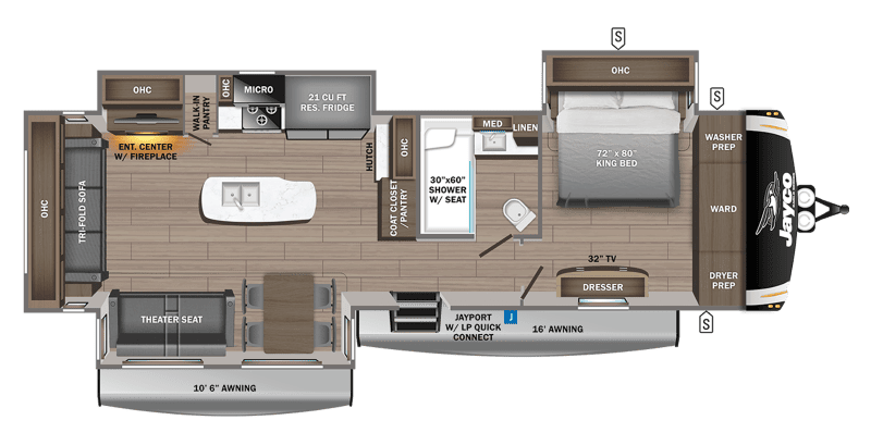 Jayco Eagle 330RSTS Floorplan