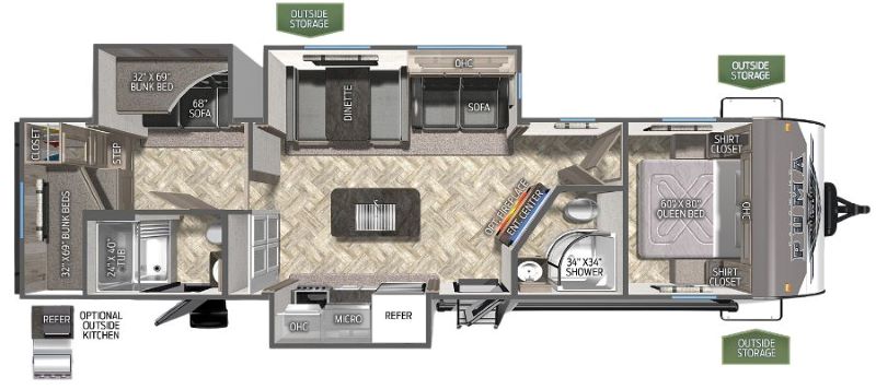 Palomino Puma 32BH2B Floorplan