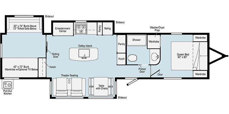 Winnebago Voyage V3538BR Floorplan