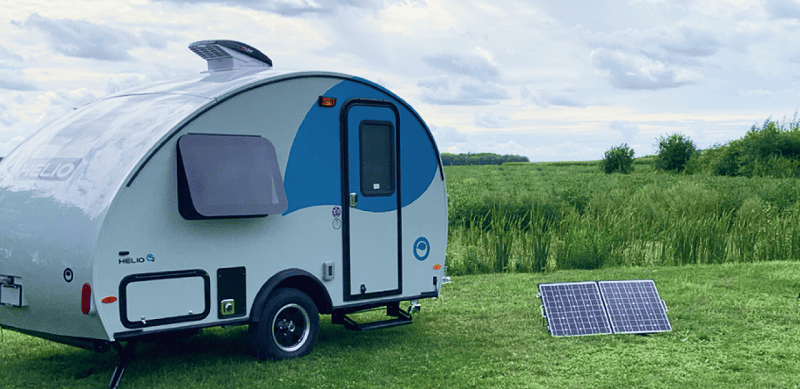 Helio O2 exterior - teardrop campers with bathrooms