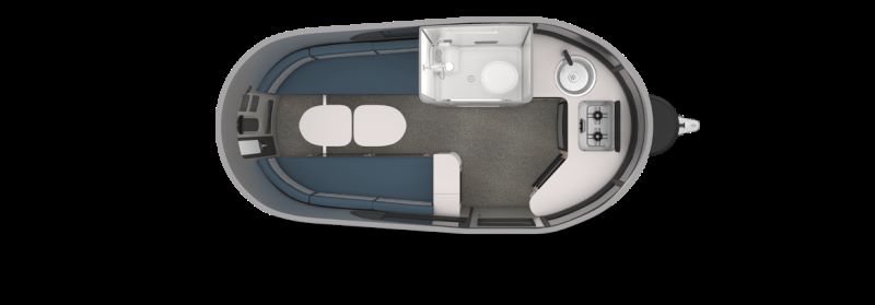 Airstream Basecamp 16 Floorplan - travel trailers under 3,500 lbs