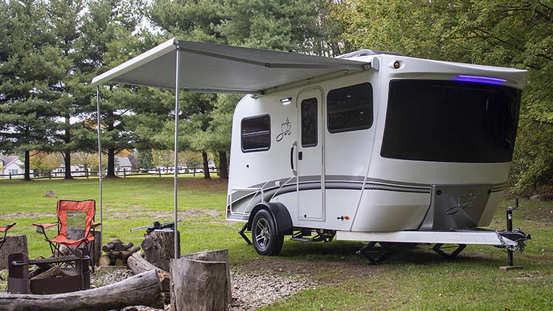 inTech Sol Eclipse Exterior a twist on travel trailers under 3,500 lbs
