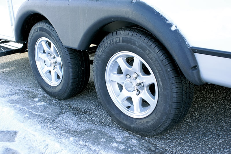 Travel trailer with all season truck tires