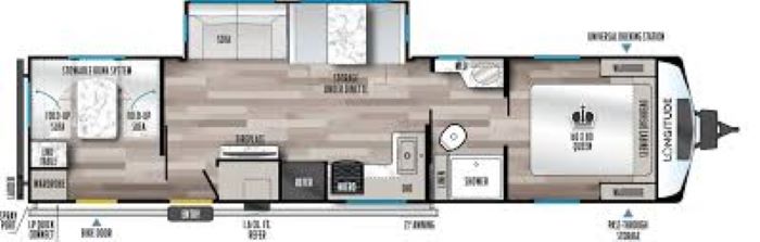 East To West Longitude 319BH Floorplan