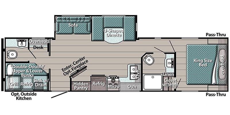 Gulf Stream Trailmaster 285DBS Floorplan