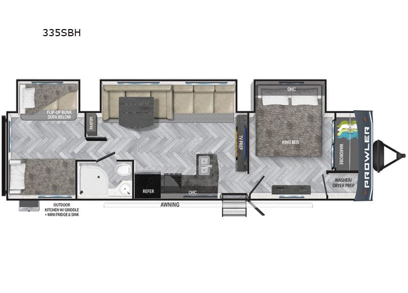 Heartland Prowler 335SBH Floorplan